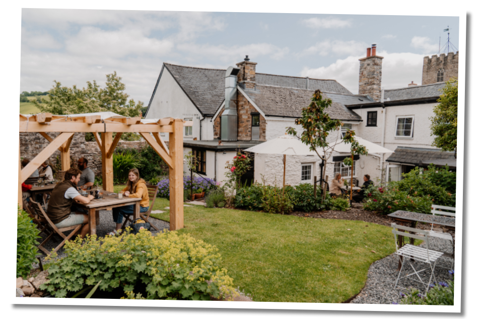 Back garden view of Bridge House