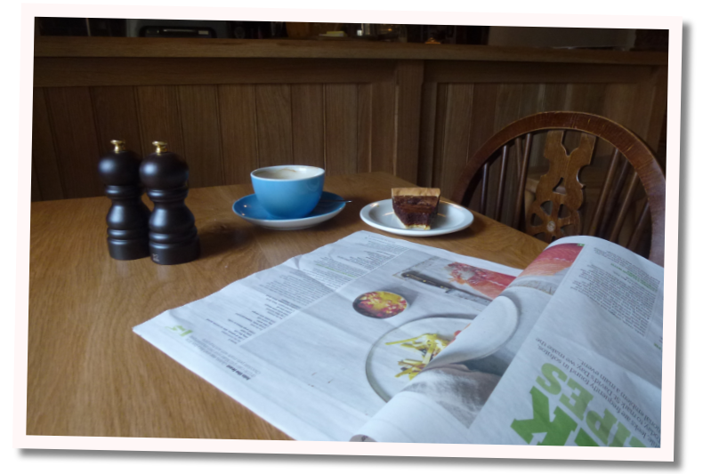 Relax with a coffee at Bridge House Bampton